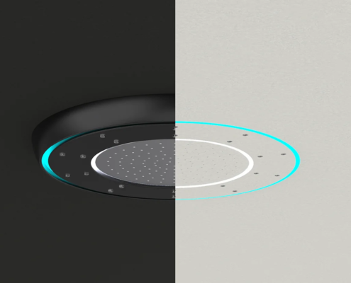 Ducha Aura y Auria en combinación visual