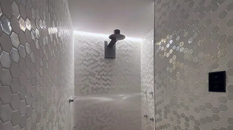 Hammam o baño turco de ceramica Baño turco o hammam para circuito wellness con ducha escocesa